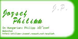 jozsef philipp business card